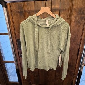 Glyder Sage Green Ribbed Hoodie